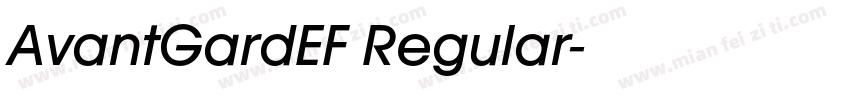 AvantGardEF Regular字体转换
